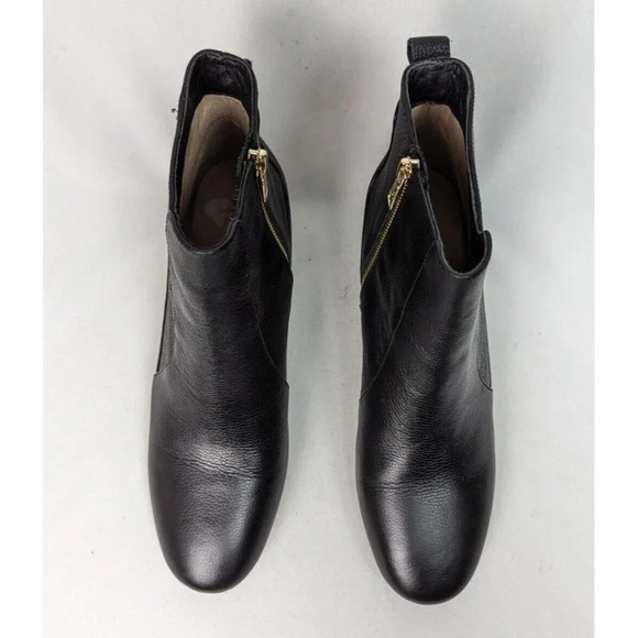 Jack Rogers sz. 11 M Berkley Black Pebble Leather Ankle Boots Booties Classic - Picture 2 of 9